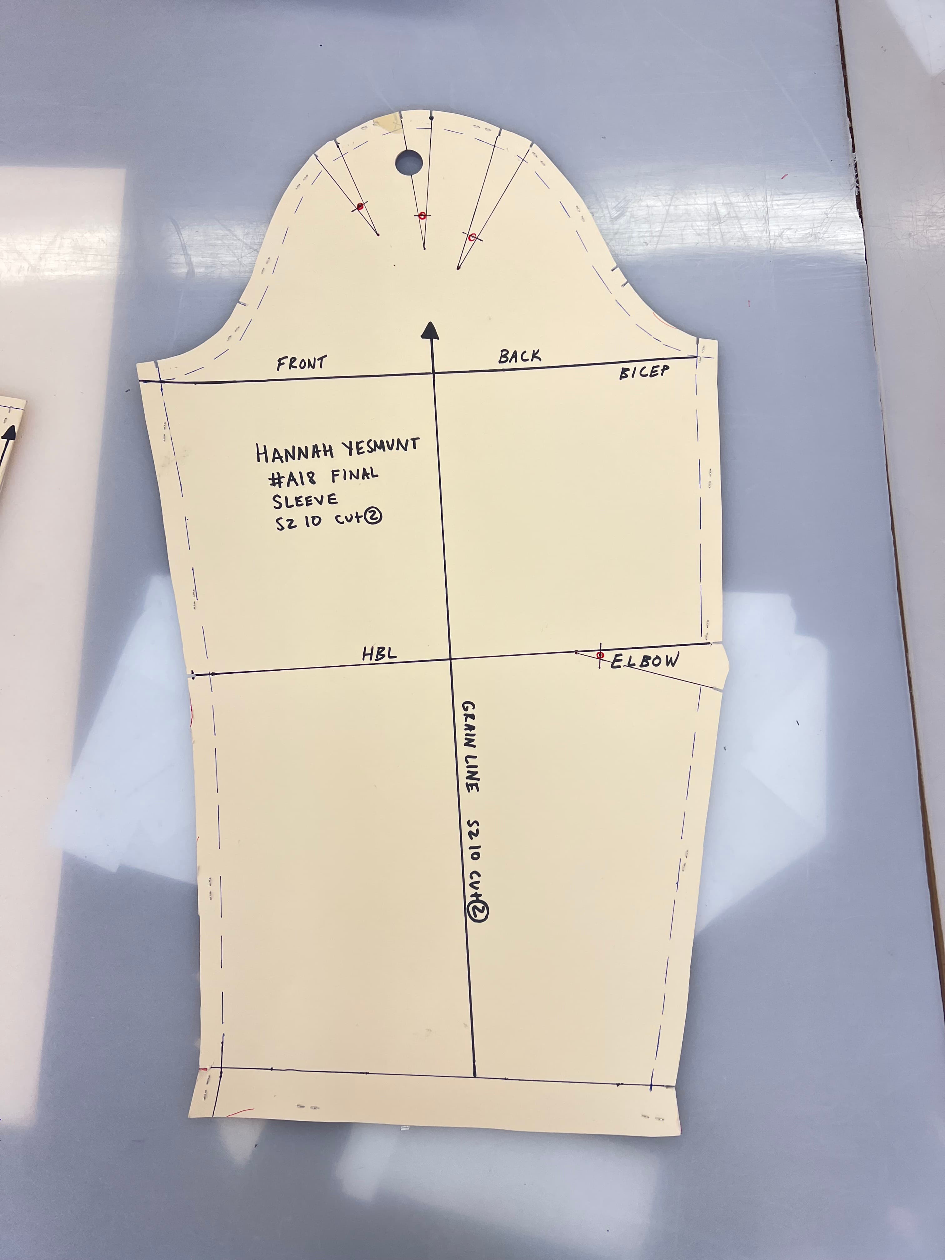 Extended sleeve cap with darts